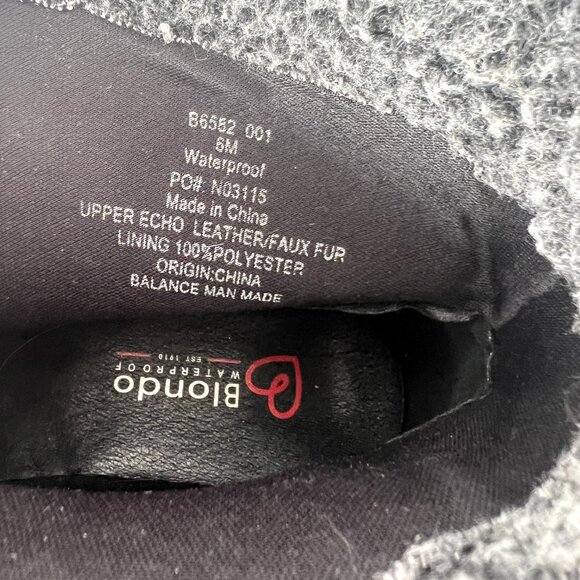 New Blondo Plaka Waterproof Boot Size 6 Black‎ Leather Lug Sole Leather Winter - Picture 5 of 5